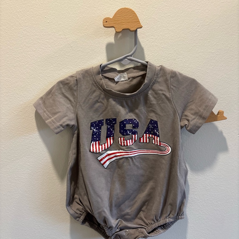 Toddler Gray USA Graphic Short-Sleeve Tee